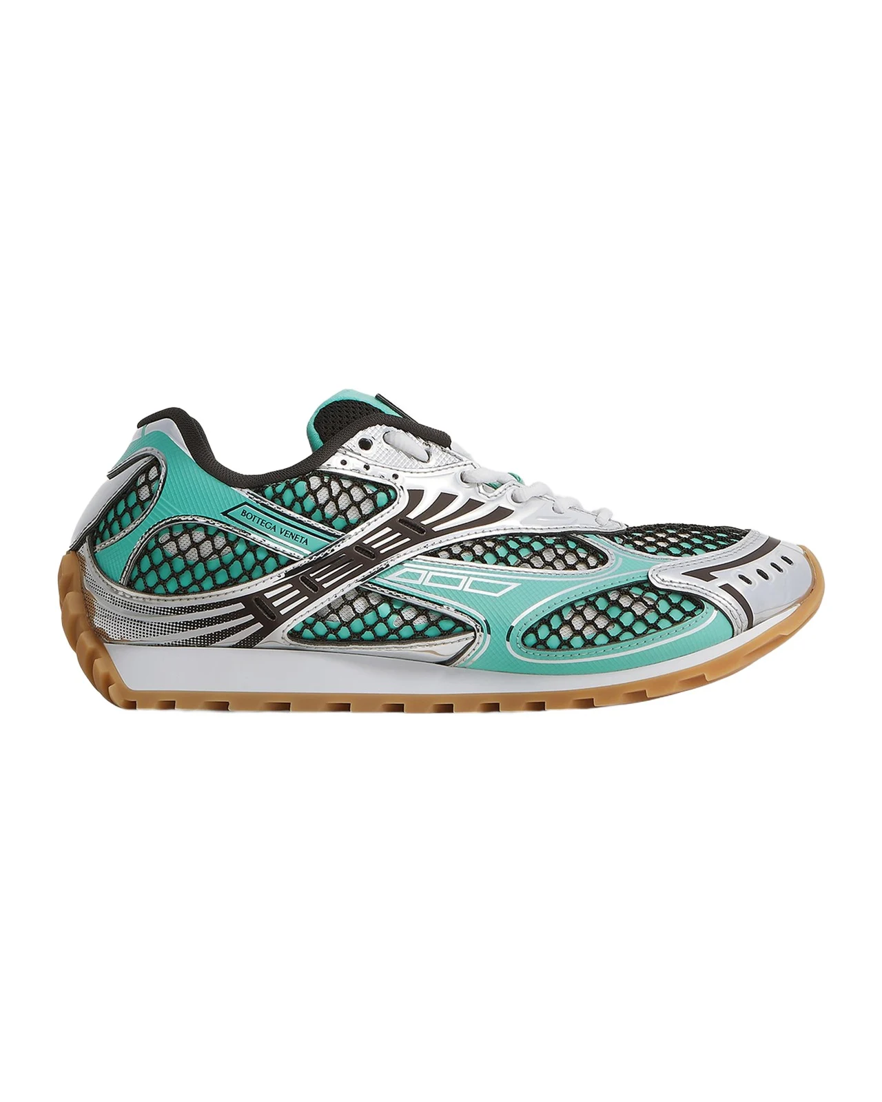 Bottega Veneta Women's Orbit Metallic Net Runner Sneakers