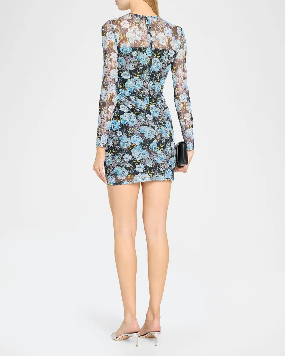 Generation Love Agnese Floral Mesh Mini Dress | Thumbnail 3