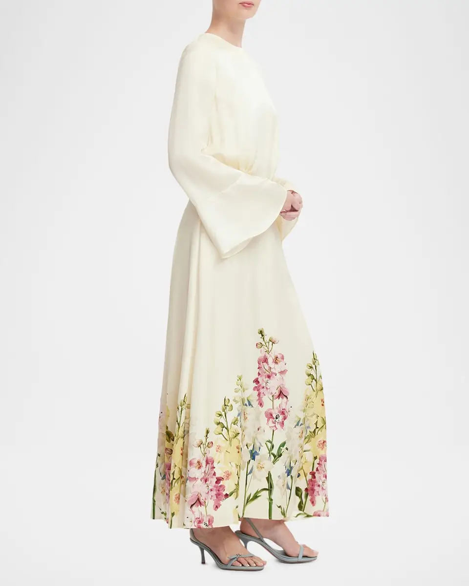 LEO LIN Kinsley Bell-Sleeve Floral Maxi Dress | Thumbnail 6 LEO LIN Kinsley Bell-Sleeve Floral Maxi Dress | Thumbnail 6