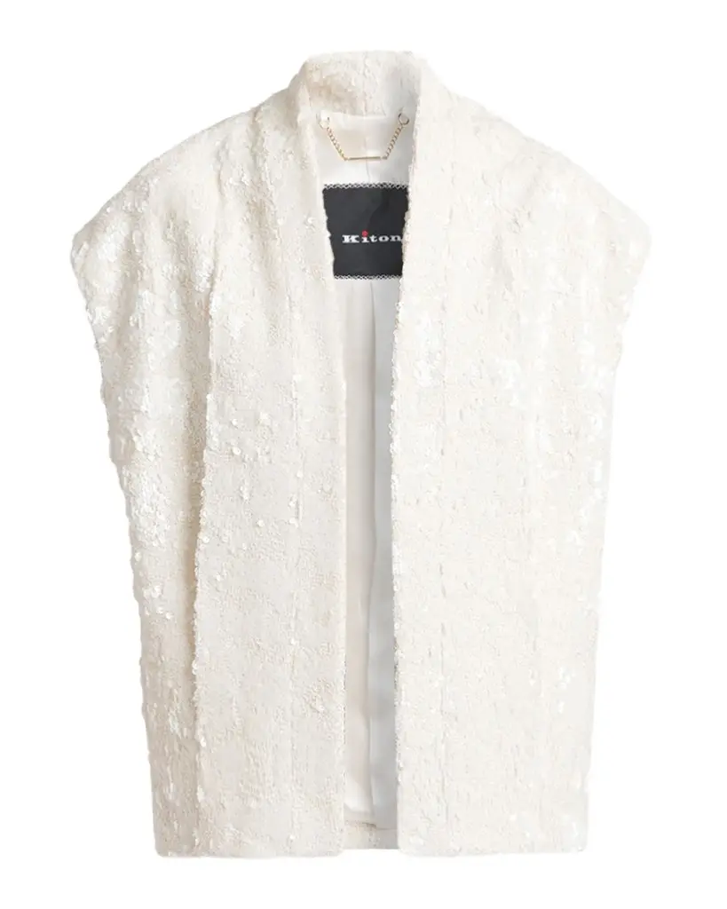 Kiton Sequined Tweed Open Jacket | Image 1 Kiton Sequined Tweed Open Jacket | Image 1