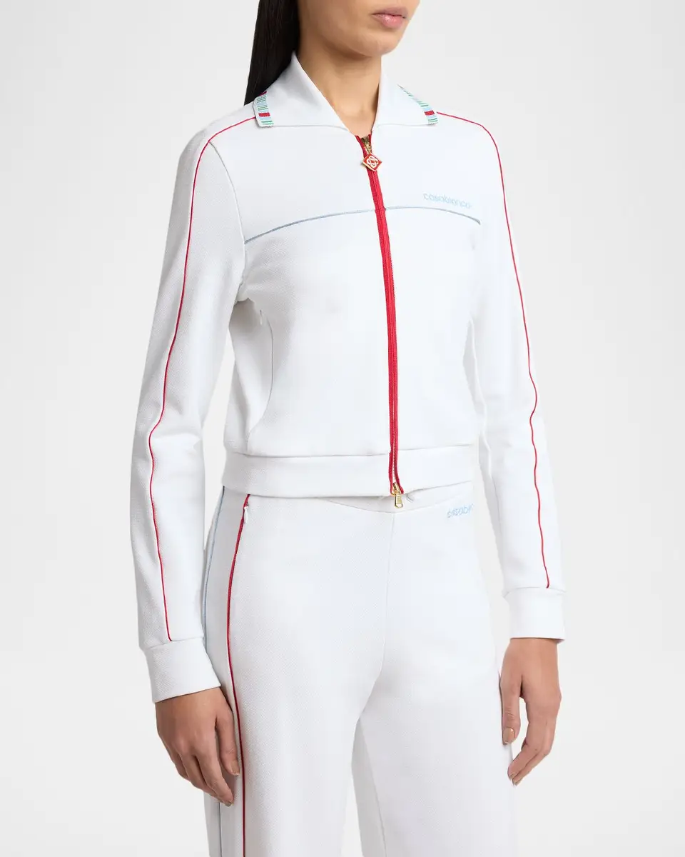 Casablanca Textured Pique Embroidered Track Jacket | Thumbnail 4