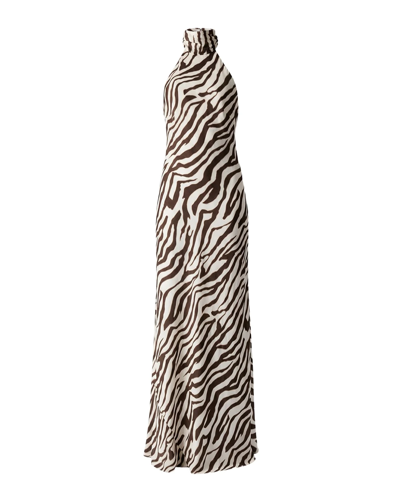 Alina Zebra Halter Backless Gown Alina Zebra Halter Backless Gown