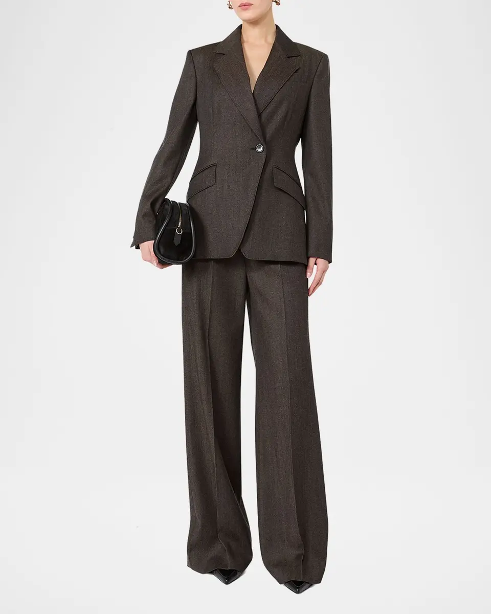 Max Mara Double-Breasted Wool-Blend Jacket | Thumbnail 2