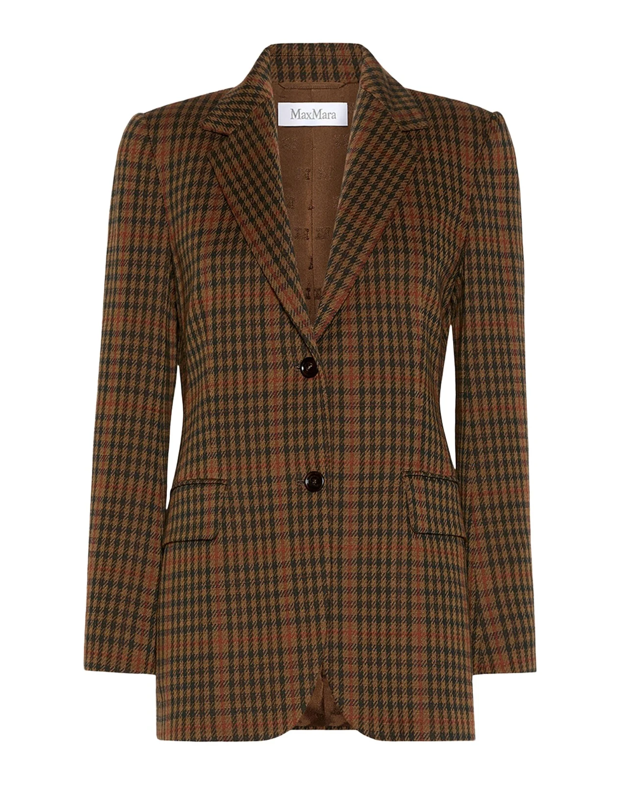 Check Wool-Blend Single-Breasted Jacket