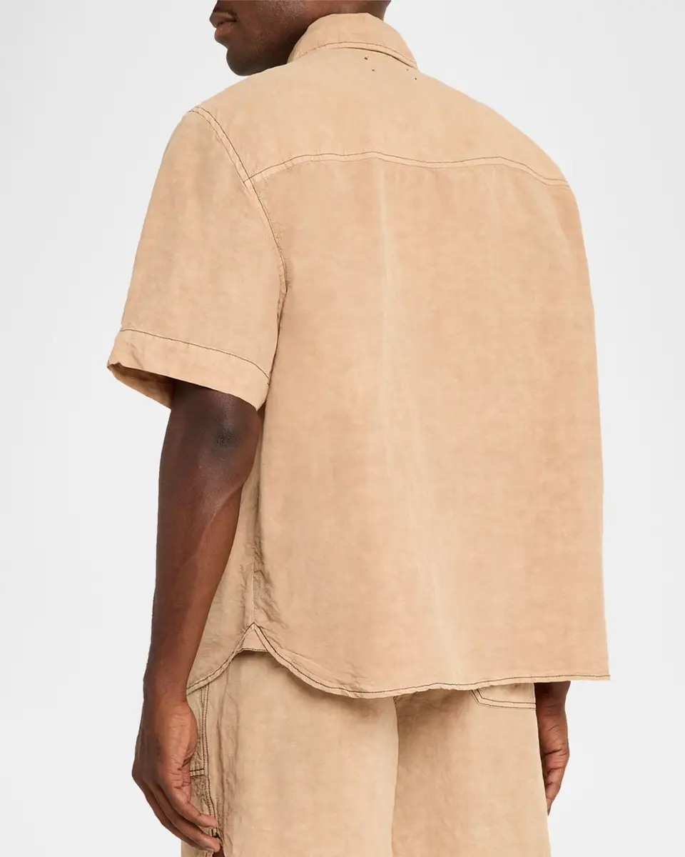 AMIRI Script Logo Linen-Blend Shirt | Thumbnail 3 AMIRI Script Logo Linen-Blend Shirt | Thumbnail 3