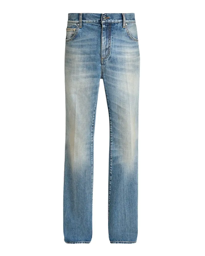 Amiri Men's MA Fit Faded Denim Jeans | Image 1 Amiri Men's MA Fit Faded Denim Jeans | Image 1