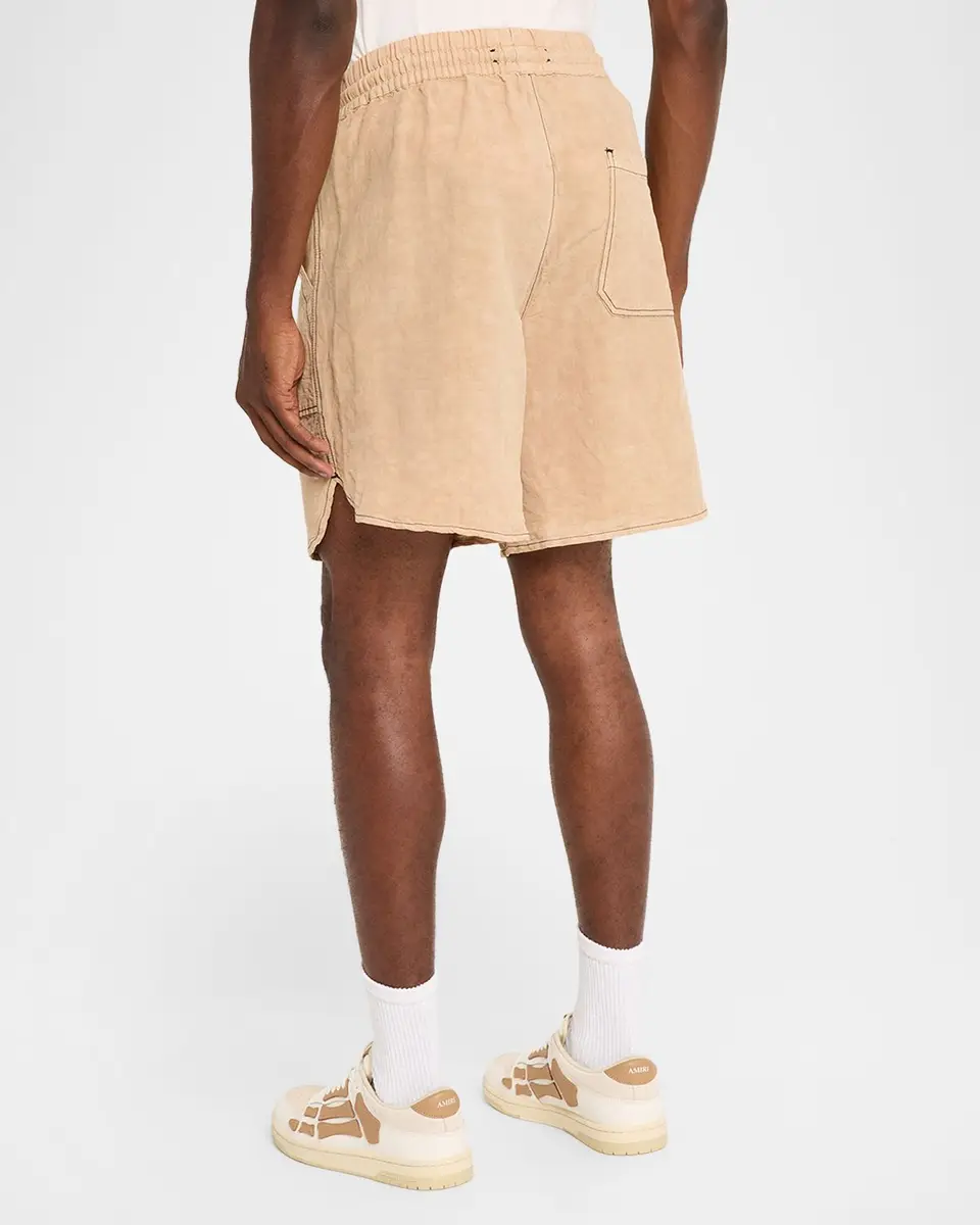 AMIRI Men's Linen Script Drawstring Shorts | Thumbnail 3 AMIRI Men's Linen Script Drawstring Shorts | Thumbnail 3