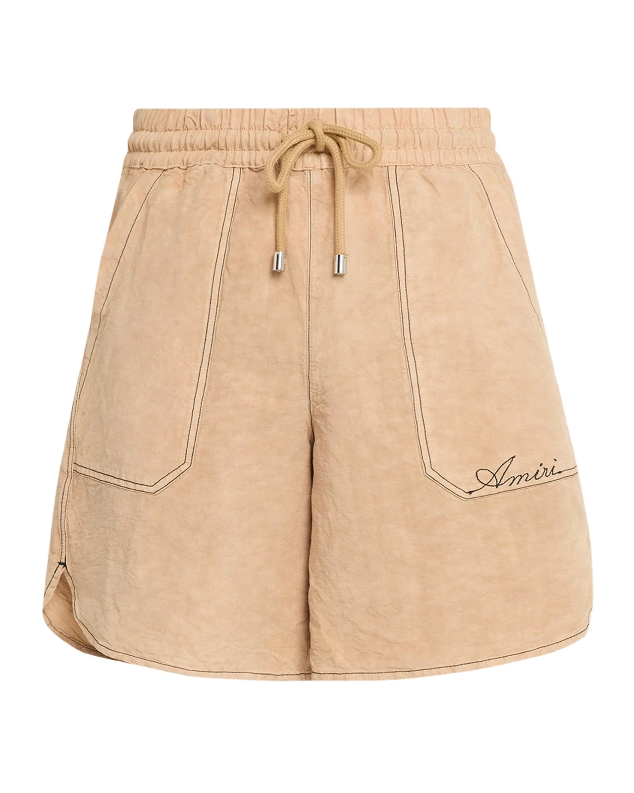 AMIRI Men's Linen Script Drawstring Shorts