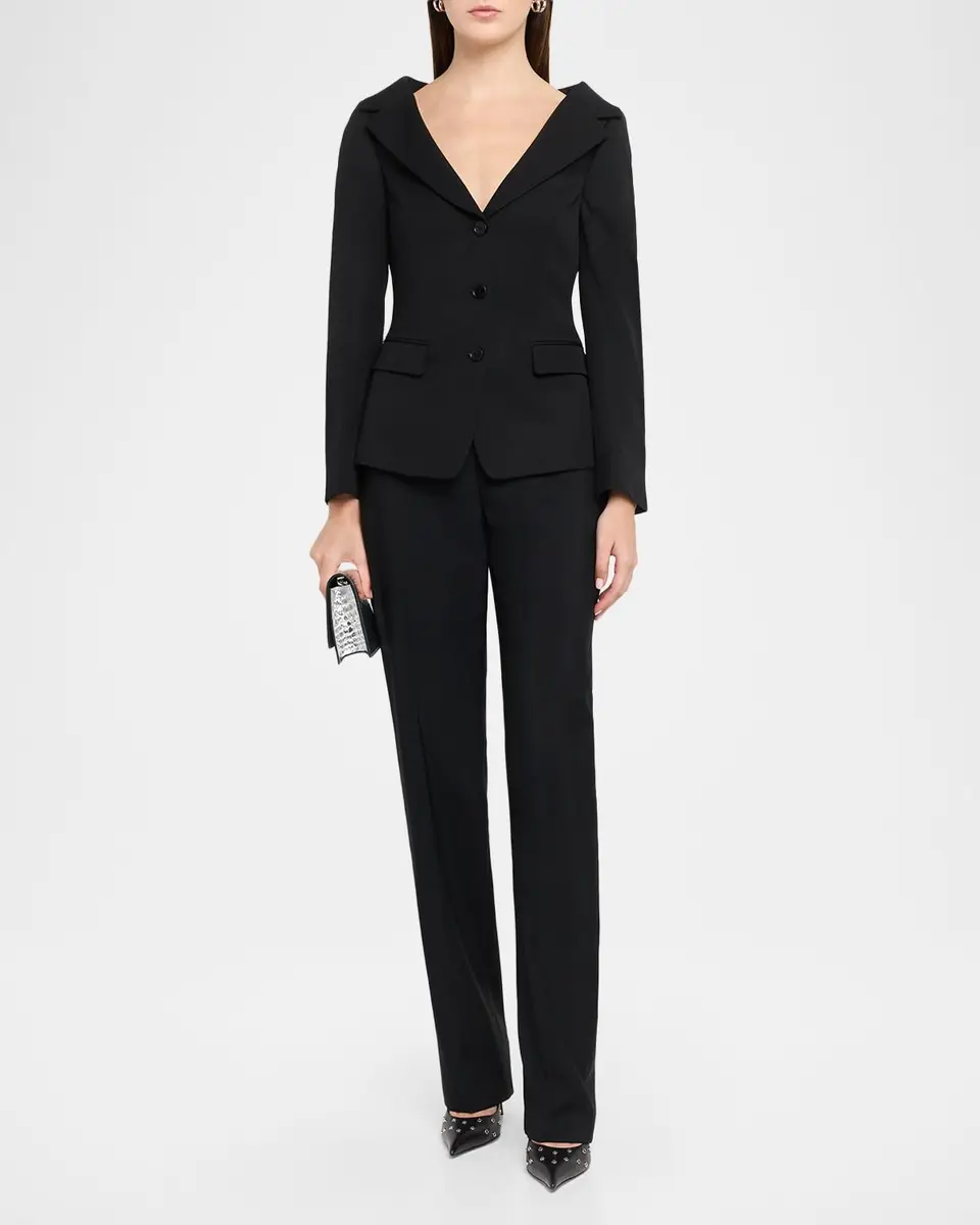 Alexander McQueen Off-The-Shoulder Single-Breasted Jacket | Thumbnail 2 Alexander McQueen Off-The-Shoulder Single-Breasted Jacket | Thumbnail 2