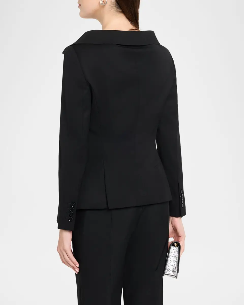 Alexander McQueen Off-The-Shoulder Single-Breasted Jacket | Thumbnail 3 Alexander McQueen Off-The-Shoulder Single-Breasted Jacket | Thumbnail 3
