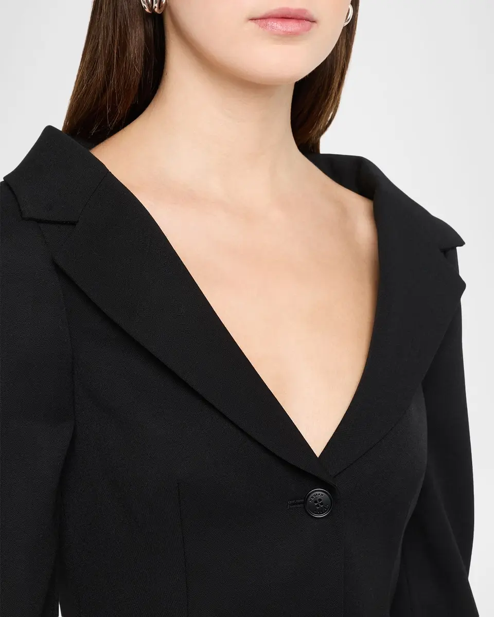 Alexander McQueen Off-The-Shoulder Single-Breasted Jacket | Thumbnail 5 Alexander McQueen Off-The-Shoulder Single-Breasted Jacket | Thumbnail 5