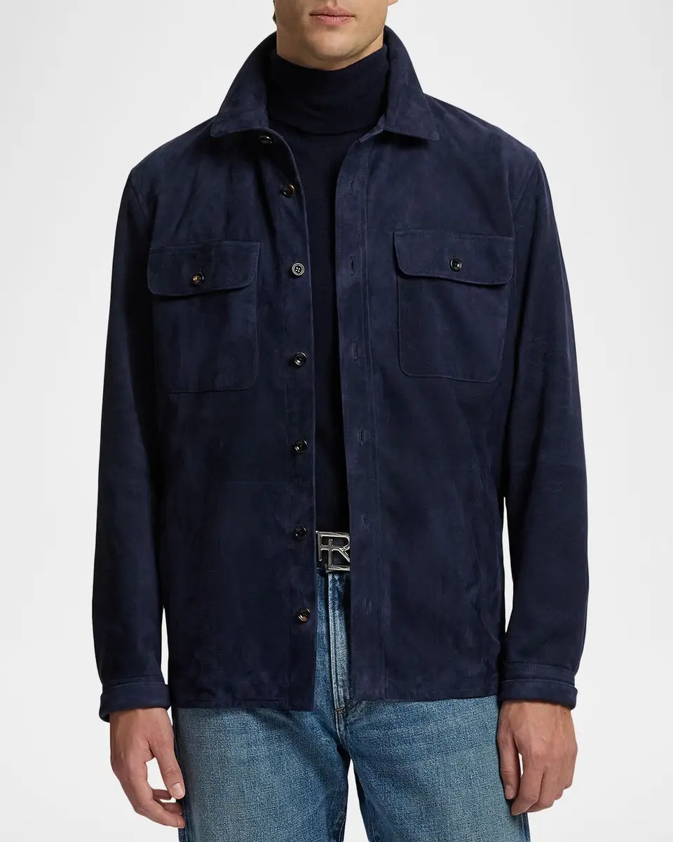 Ralph Lauren Purple Label Men's Calloway Suede Shirt Jacket | Thumbnail 4 Ralph Lauren Purple Label Men's Calloway Suede Shirt Jacket | Thumbnail 4