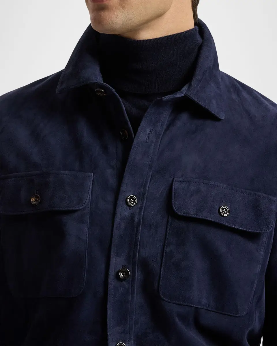 Ralph Lauren Purple Label Men's Calloway Suede Shirt Jacket | Thumbnail 5 Ralph Lauren Purple Label Men's Calloway Suede Shirt Jacket | Thumbnail 5