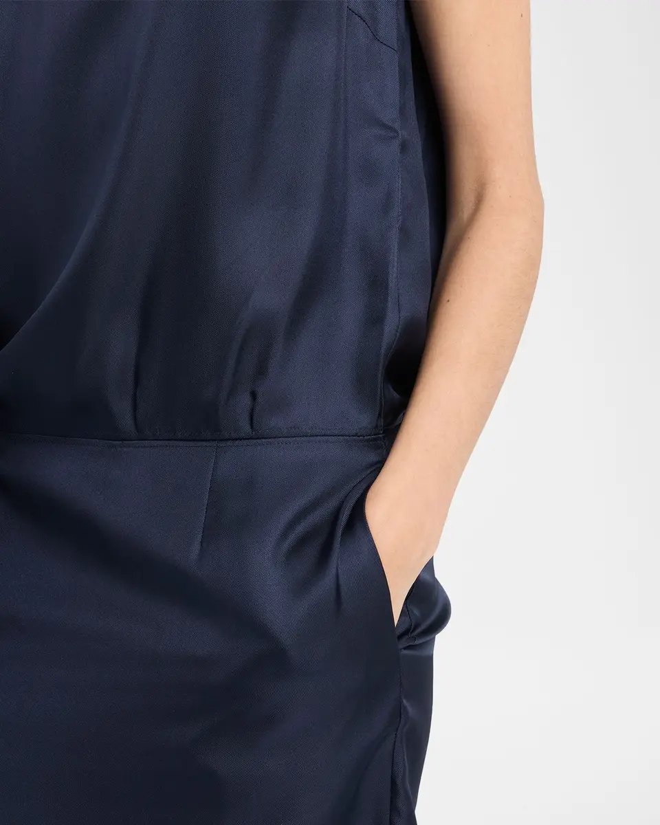 Loulou de Saison Izia Draped Cape Silk Midi Dress | Thumbnail 5 Loulou de Saison Izia Draped Cape Silk Midi Dress | Thumbnail 5