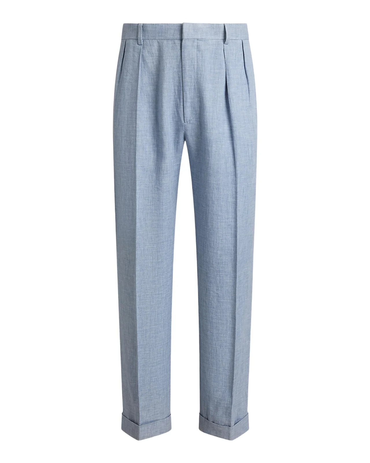 Men's Hand-Tailored Linen-Blend Trousers