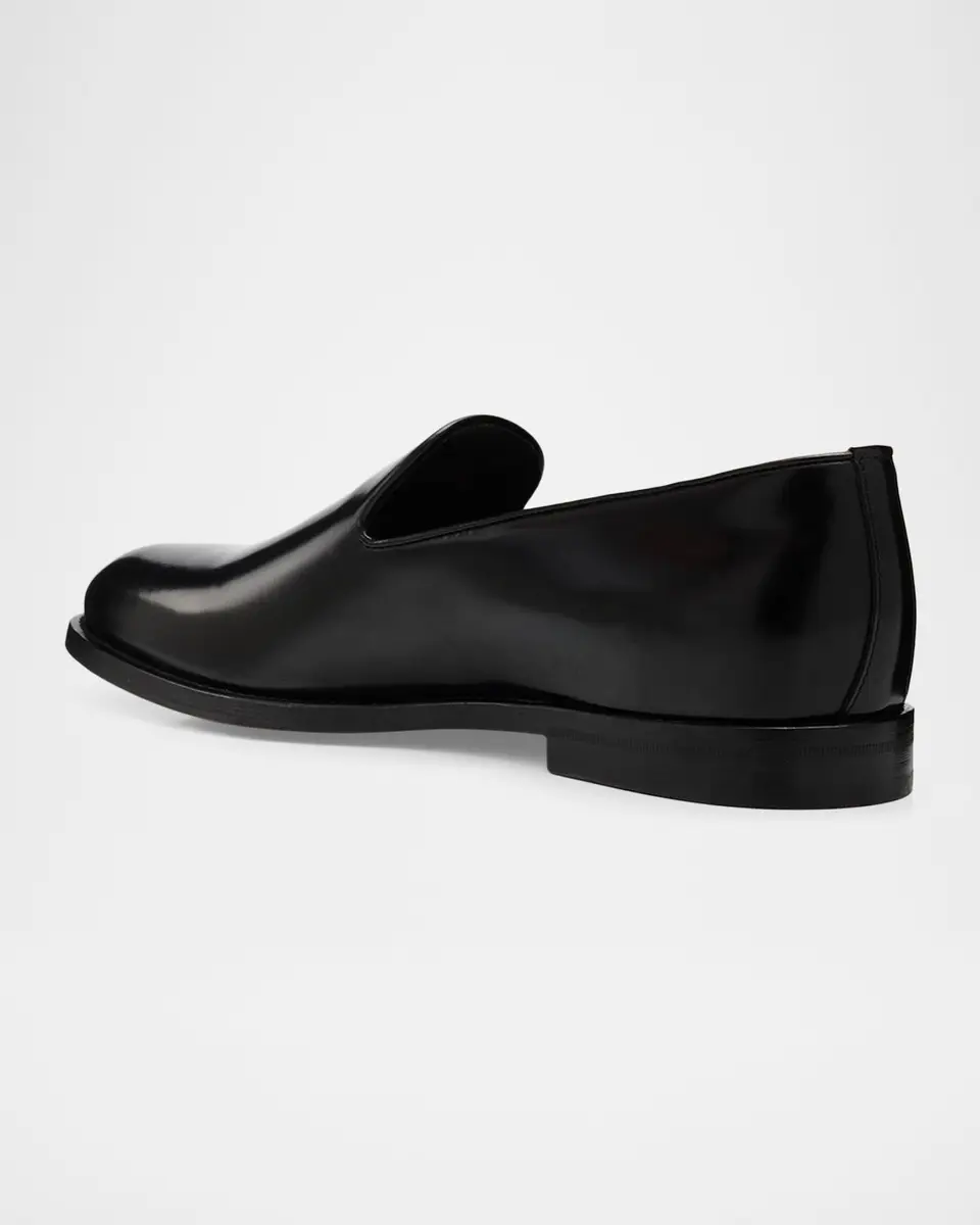 Brunello Cucinelli Men's Leather Venetian Loafers | Thumbnail 4