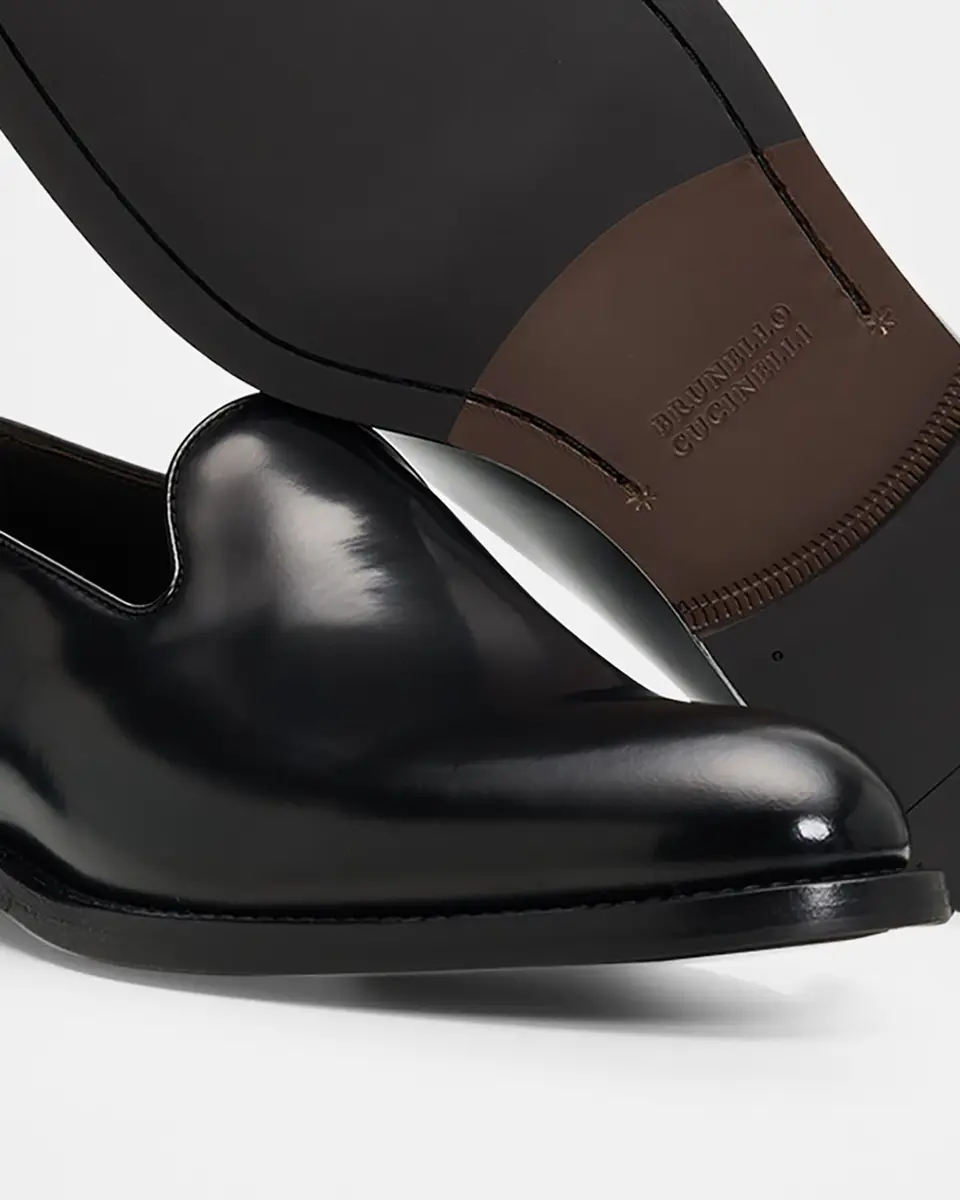 Brunello Cucinelli Men's Leather Venetian Loafers | Thumbnail 5