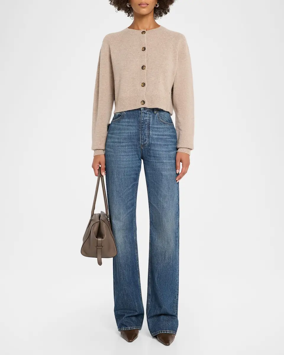 Loulou de Saison Heike Cashmere Crop Cardigan | Thumbnail 2 Loulou de Saison Heike Cashmere Crop Cardigan | Thumbnail 2