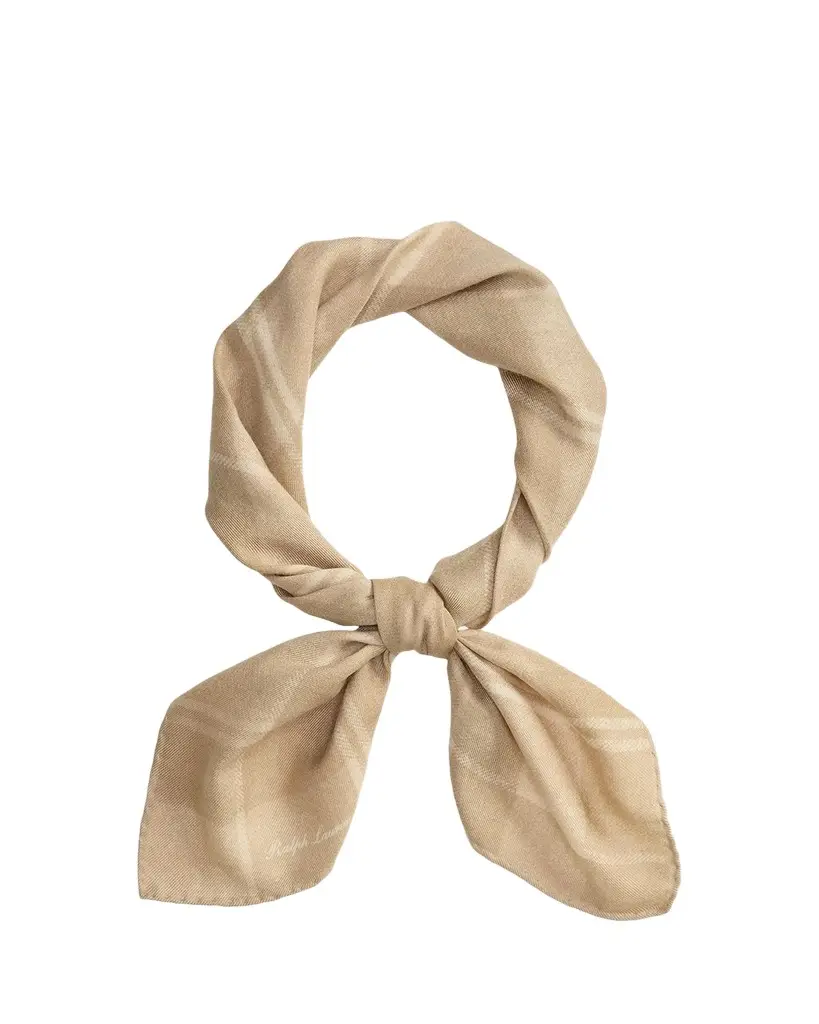Ralph Lauren Men's Plaid Cashmere-Silk Neckerchief | Image 1 Ralph Lauren Men's Plaid Cashmere-Silk Neckerchief | Image 1