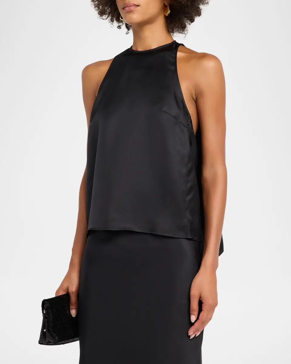 Loulou de Saison Cami Silk Cape Top | Thumbnail 4 Loulou de Saison Cami Silk Cape Top | Thumbnail 4