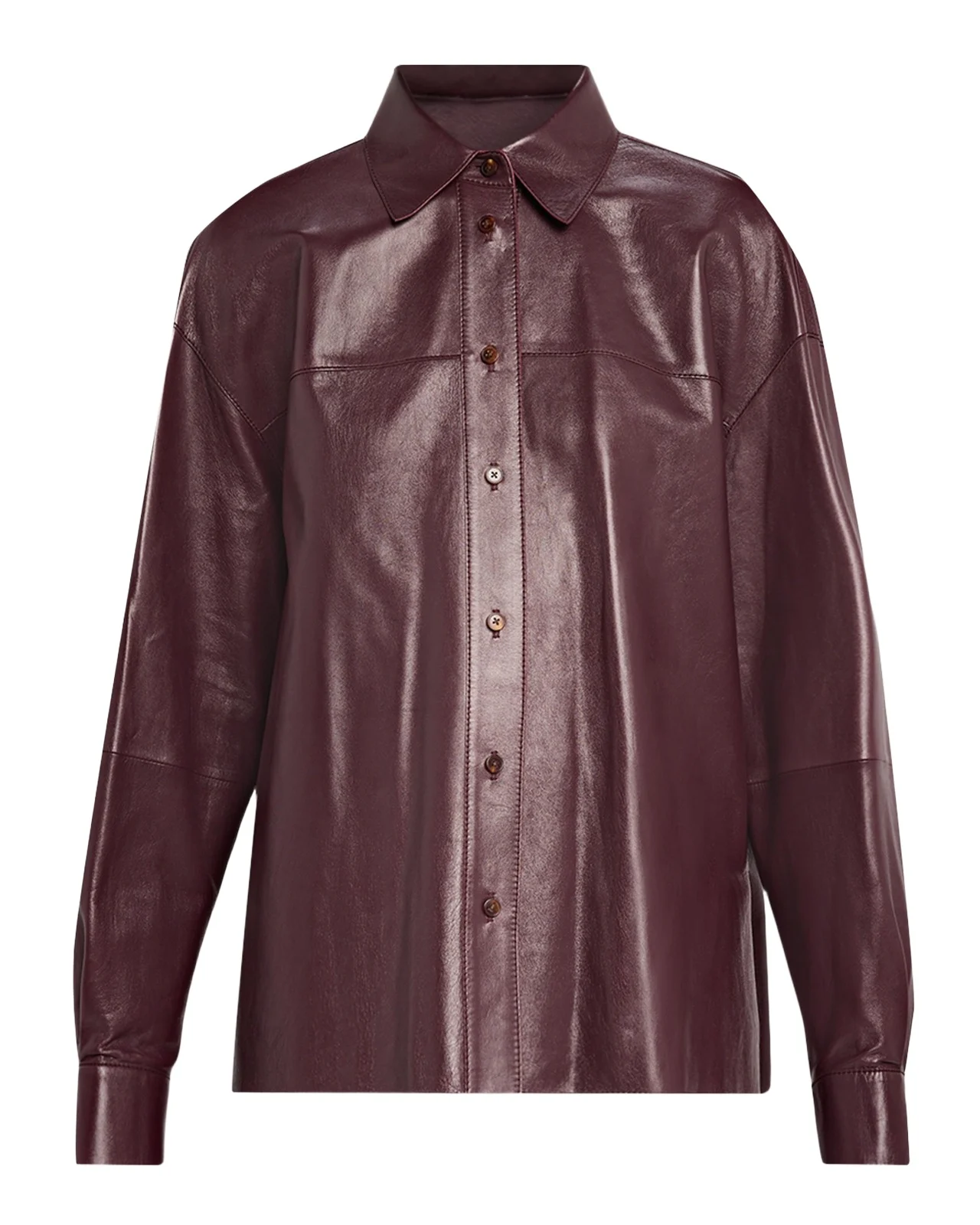 Oversized Cropped Nappa Leather Shirt Oversized Cropped Nappa Leather Shirt