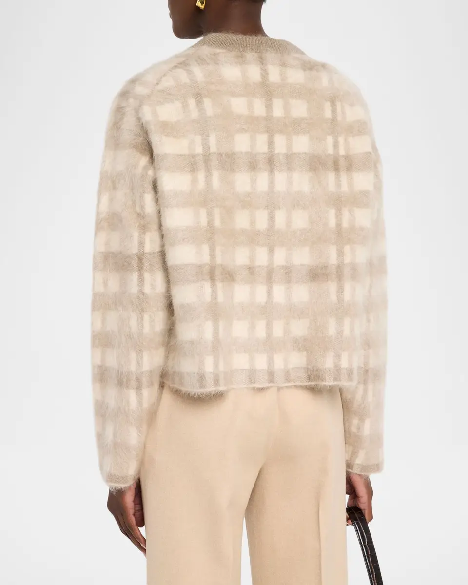 Lafayette 148 New York Glen Plaid Jacquard Brushed Cashmere Sweater | Thumbnail 3 Lafayette 148 New York Glen Plaid Jacquard Brushed Cashmere Sweater | Thumbnail 3