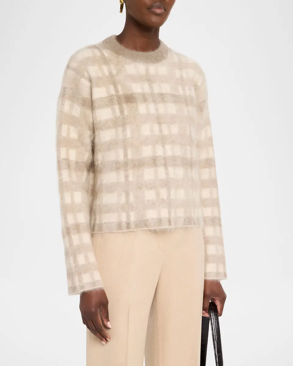 Lafayette 148 New York Glen Plaid Jacquard Brushed Cashmere Sweater | Thumbnail 4 Lafayette 148 New York Glen Plaid Jacquard Brushed Cashmere Sweater | Thumbnail 4