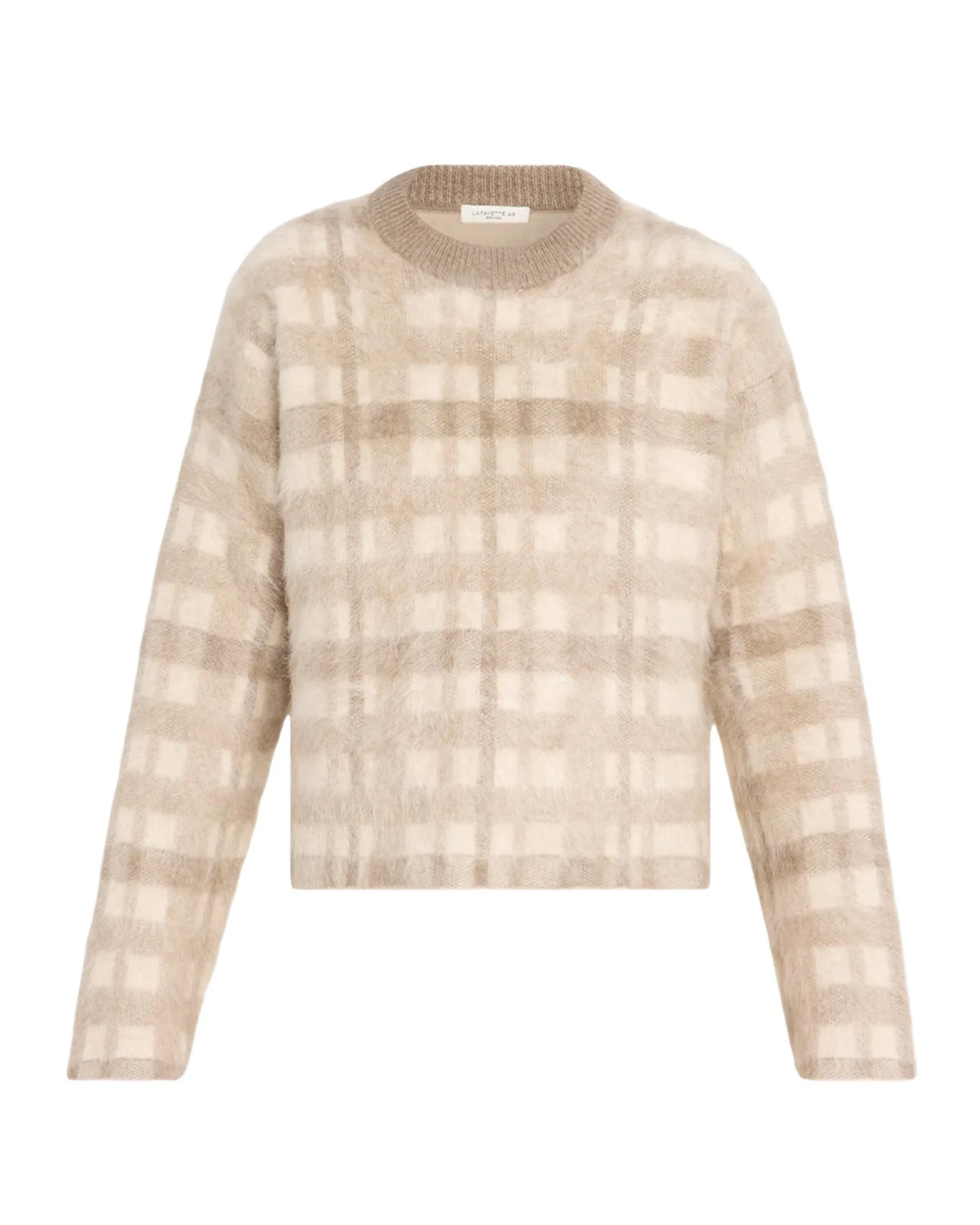 Glen Plaid Jacquard Brushed Cashmere Sweater Glen Plaid Jacquard Brushed Cashmere Sweater