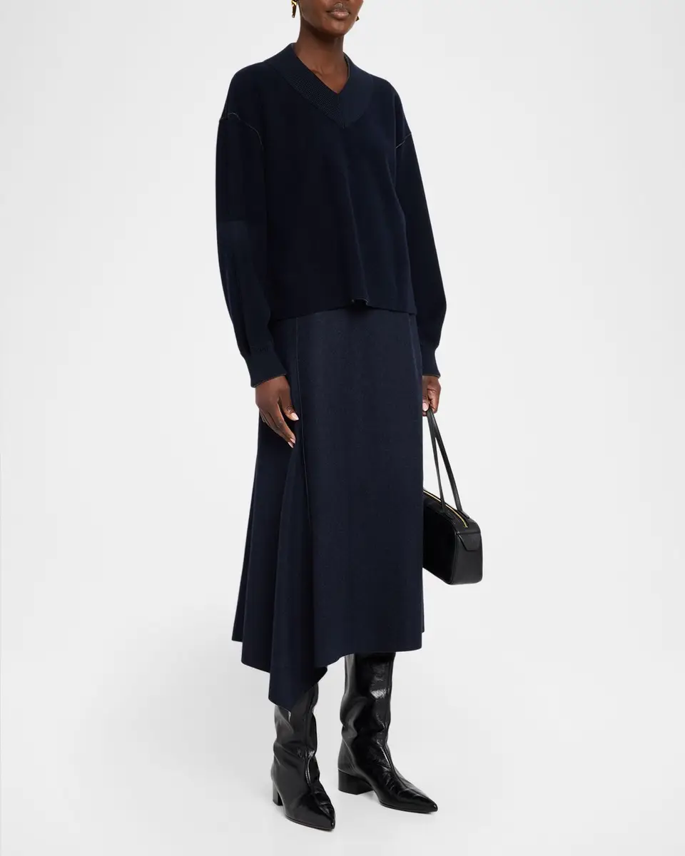 Lafayette 148 New York Reversible Flared Wool-Cashmere Maxi Skirt | Thumbnail 2 Lafayette 148 New York Reversible Flared Wool-Cashmere Maxi Skirt | Thumbnail 2