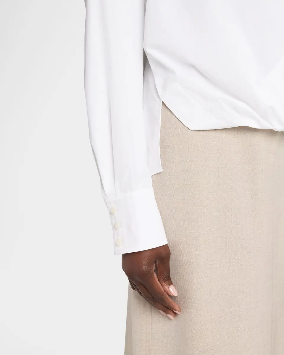 Lafayette 148 New York Oversized Draped Twist-Front Poplin Shirt | Thumbnail 5 Lafayette 148 New York Oversized Draped Twist-Front Poplin Shirt | Thumbnail 5