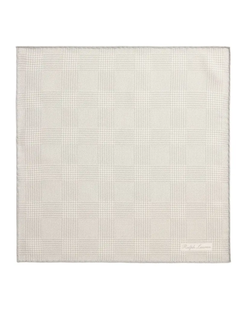 Ralph Lauren Men's Cashmere and Silk Glen Plaid Pocket Square | Image 1 Ralph Lauren Men's Cashmere and Silk Glen Plaid Pocket Square | Image 1