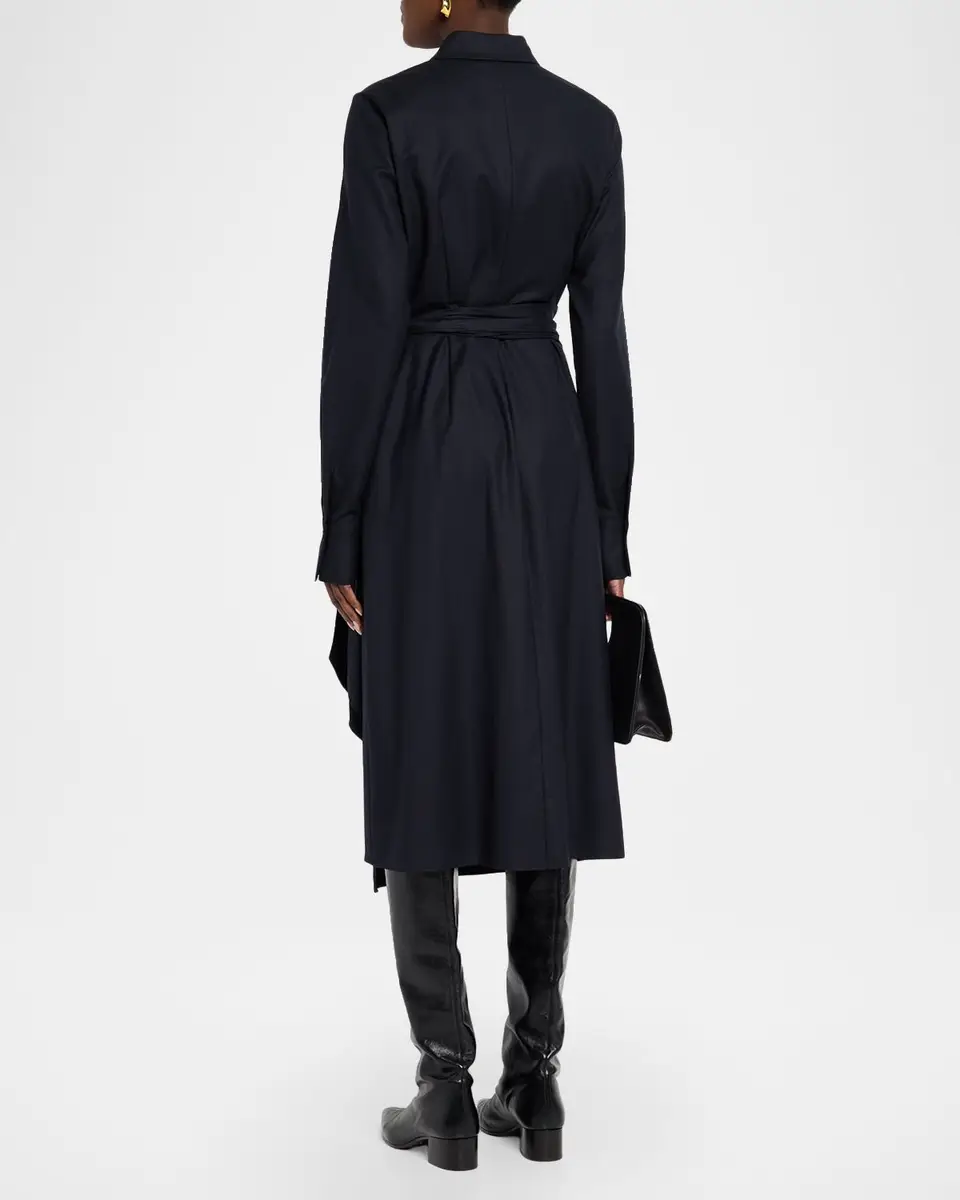 Lafayette 148 New York Wool Wrap Midi Shirtdress | Thumbnail 3 Lafayette 148 New York Wool Wrap Midi Shirtdress | Thumbnail 3