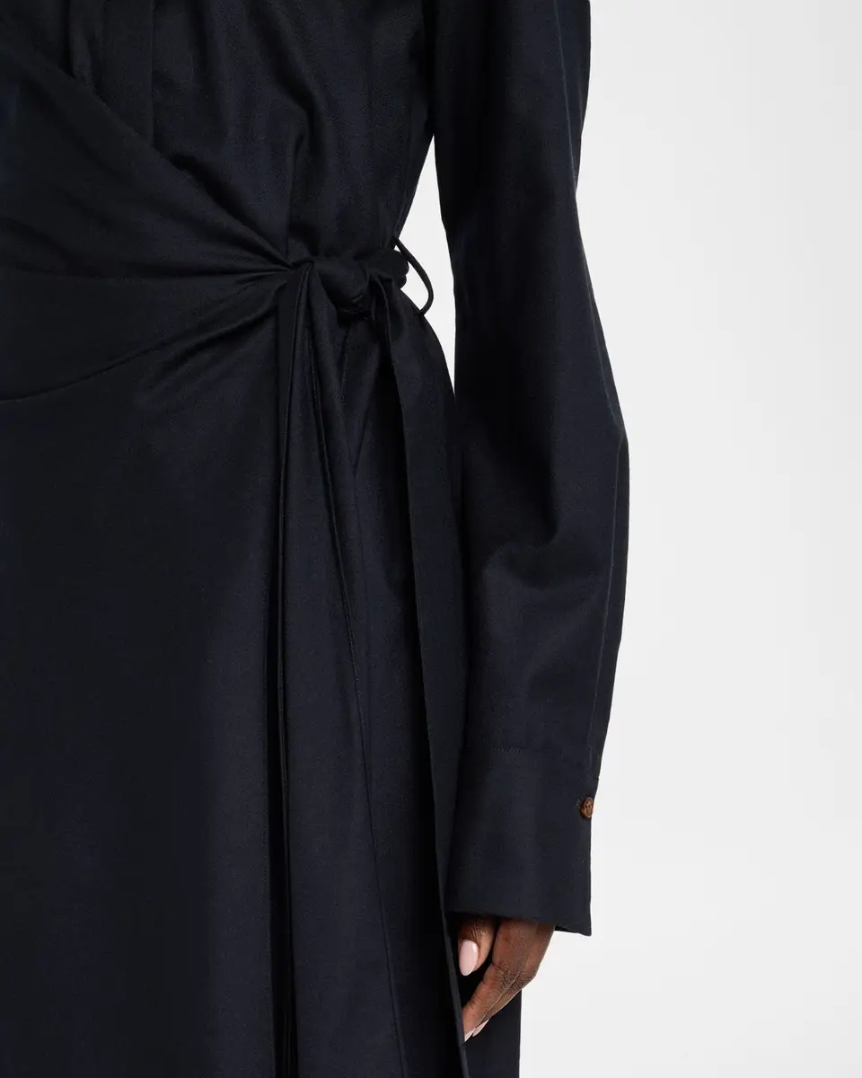 Lafayette 148 New York Wool Wrap Midi Shirtdress | Thumbnail 5 Lafayette 148 New York Wool Wrap Midi Shirtdress | Thumbnail 5
