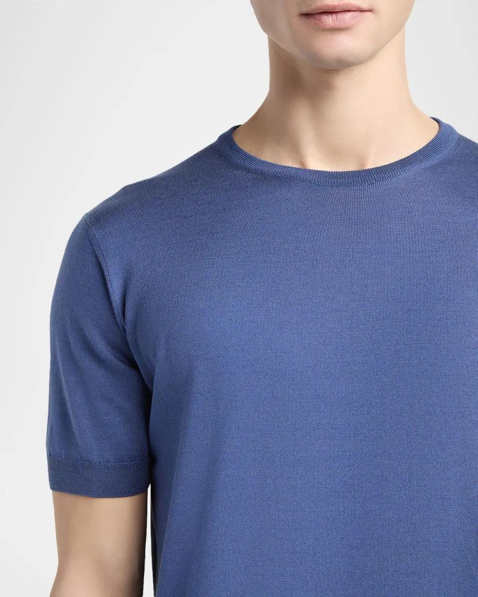 Giorgio Armani Men's Silk & Cotton T-Shirt | Thumbnail 5 Giorgio Armani Men's Silk & Cotton T-Shirt | Thumbnail 5