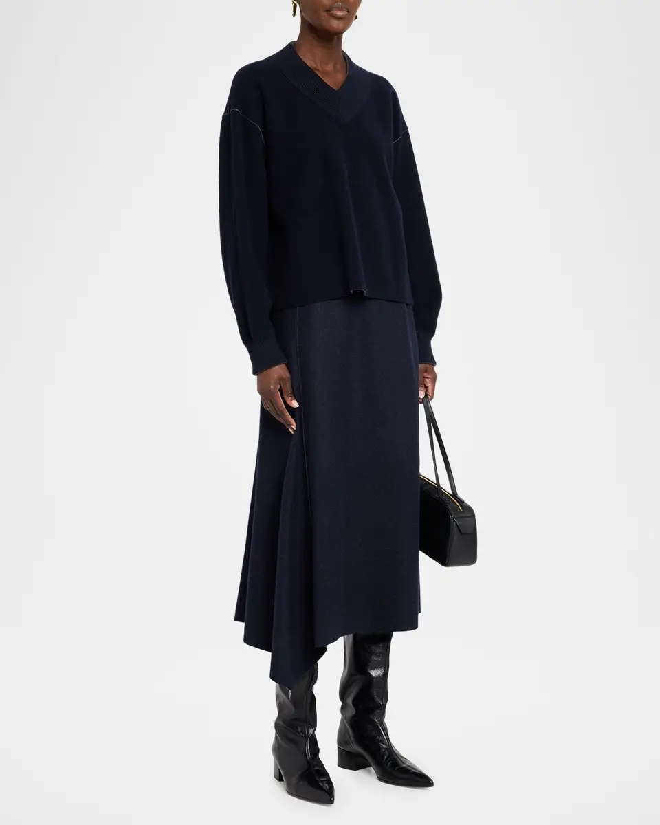 Lafayette 148 New York V-Neck Reversible Knit Sweater | Thumbnail 2 Lafayette 148 New York V-Neck Reversible Knit Sweater | Thumbnail 2