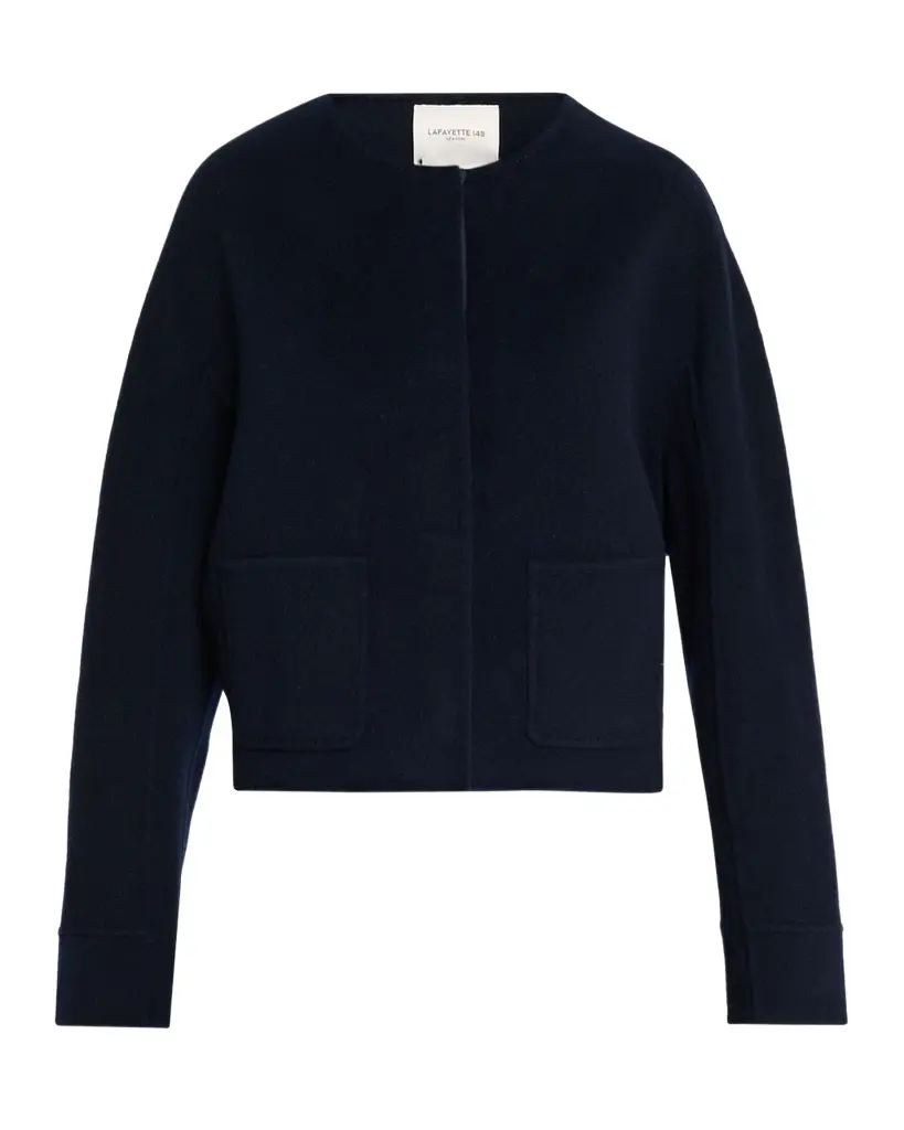 Lafayette 148 New York Crewneck Wool-Cashmere Jacket | Image 1 Lafayette 148 New York Crewneck Wool-Cashmere Jacket | Image 1