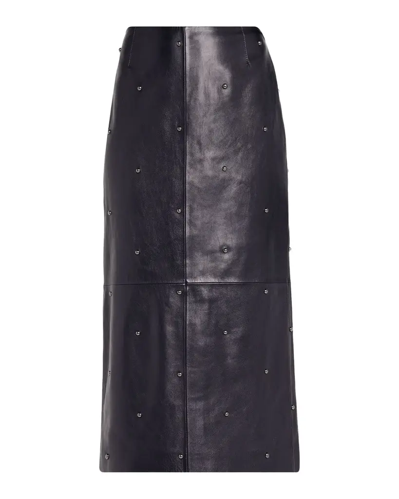 Lafayette 148 New York Dotted Nappa Leather Midi Pencil Skirt | Image 1 Lafayette 148 New York Dotted Nappa Leather Midi Pencil Skirt | Image 1