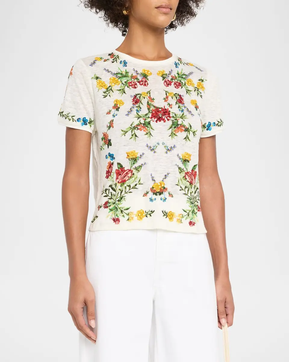 Alice + Olivia Cindy Embellished Crop Top | Thumbnail 4 Alice + Olivia Cindy Embellished Crop Top | Thumbnail 4