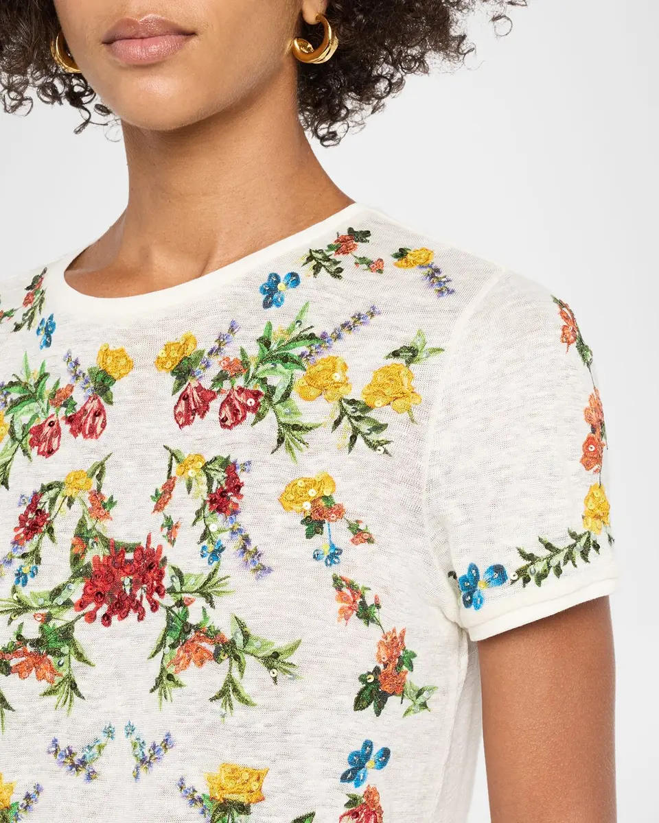 Alice + Olivia Cindy Embellished Crop Top | Thumbnail 5 Alice + Olivia Cindy Embellished Crop Top | Thumbnail 5