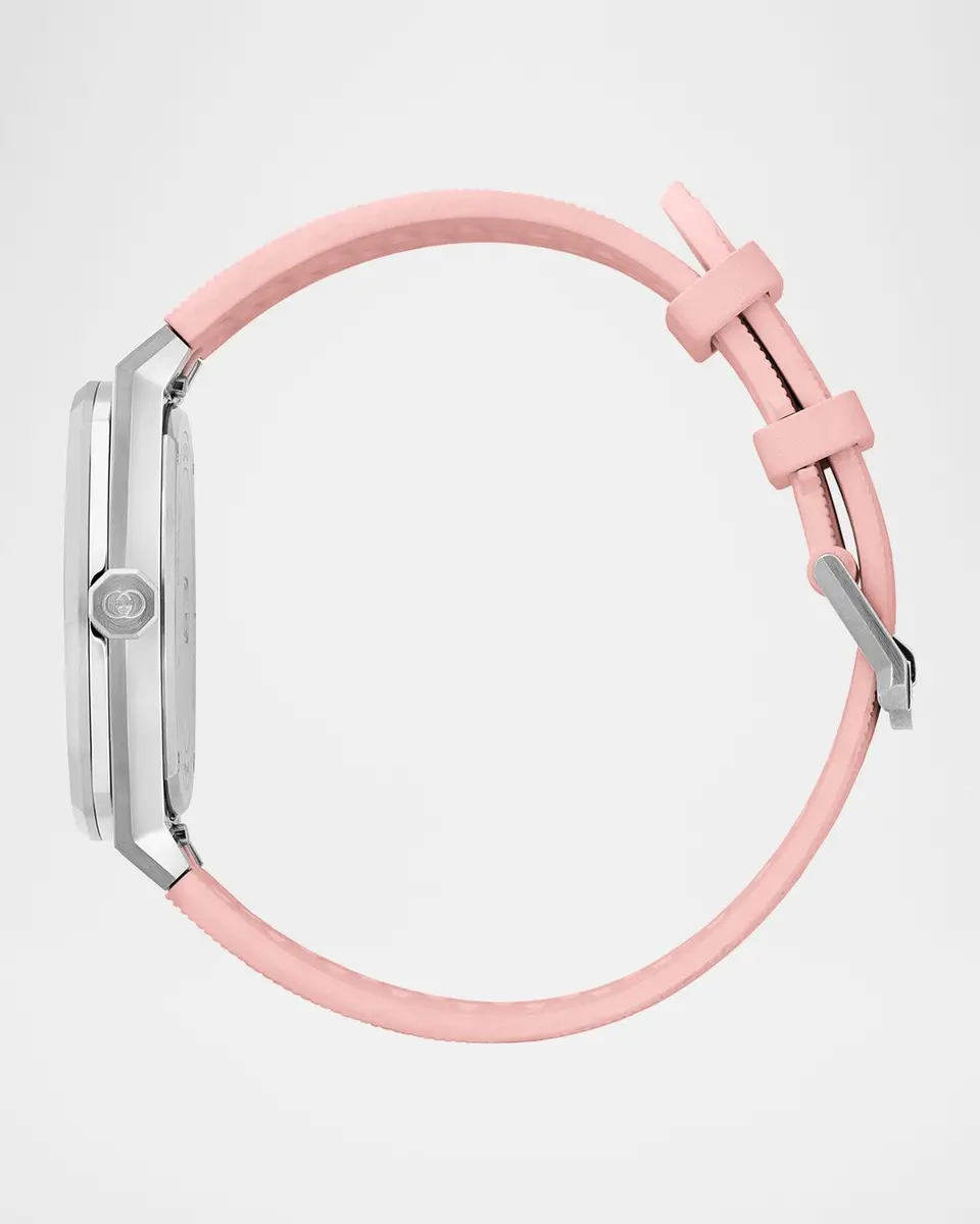 Gucci 25H Pink Rubber Strap Date Watch, 36mm | Thumbnail 4 Gucci 25H Pink Rubber Strap Date Watch, 36mm | Thumbnail 4