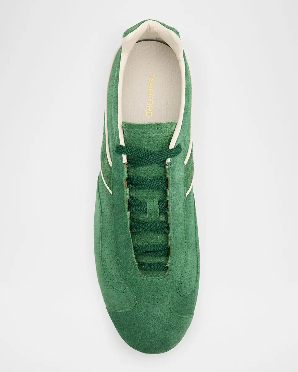 Tom Ford Men's Suede Low-Top Sneakers | Thumbnail 4 Tom Ford Men's Suede Low-Top Sneakers | Thumbnail 4