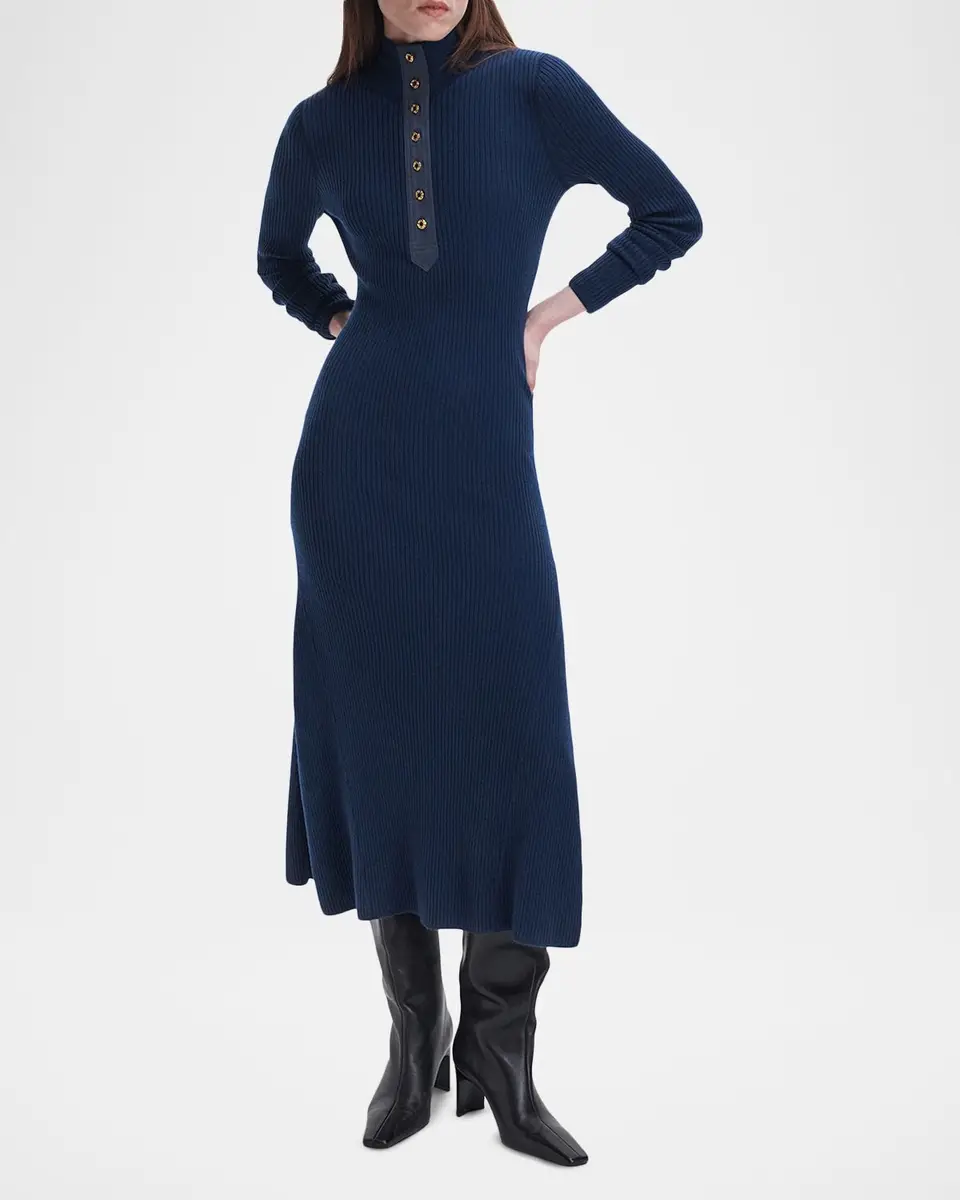 rag & bone Lucy Knit Henley Midi Dress | Thumbnail 2 rag & bone Lucy Knit Henley Midi Dress | Thumbnail 2