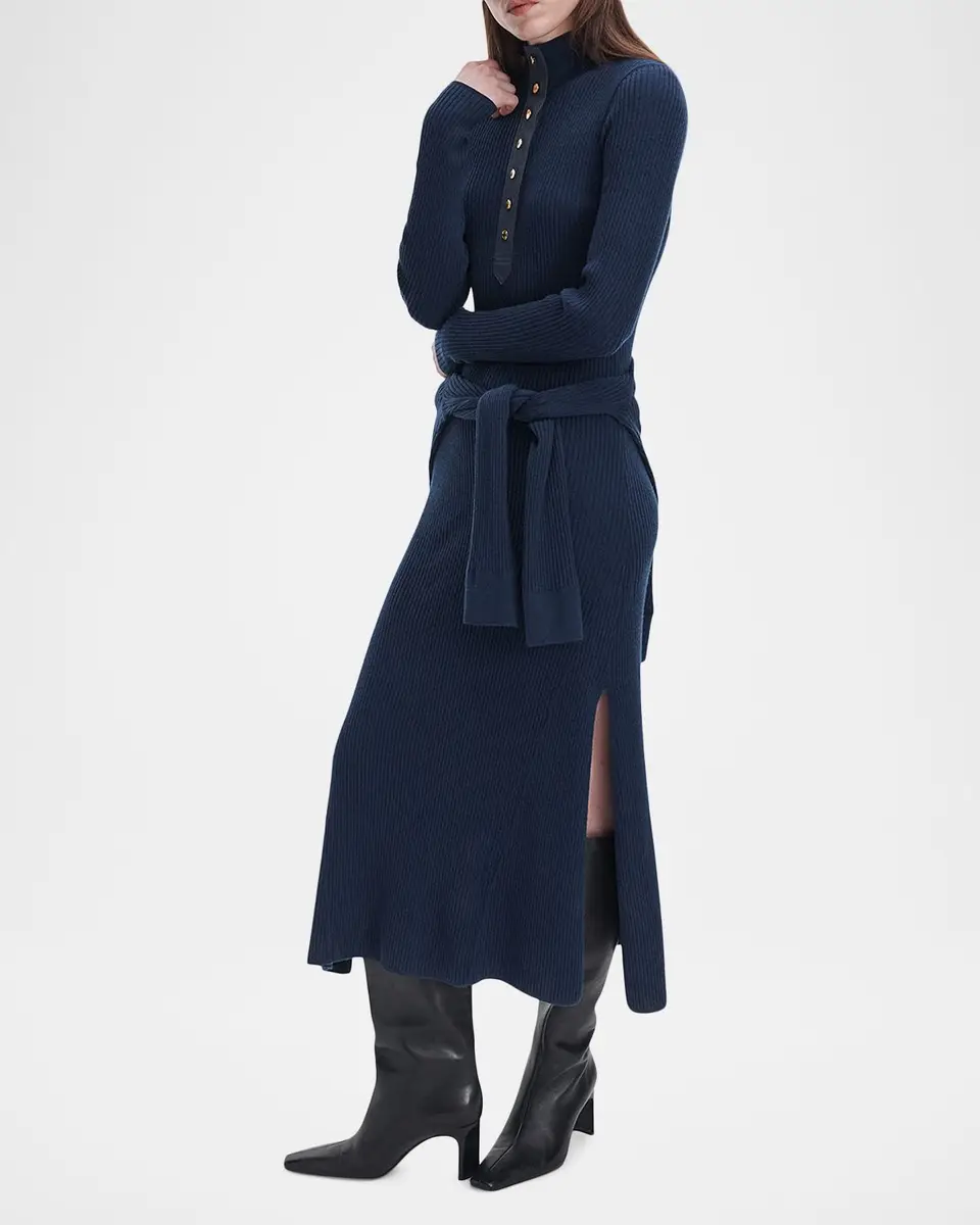 rag & bone Lucy Knit Henley Midi Dress | Thumbnail 4 rag & bone Lucy Knit Henley Midi Dress | Thumbnail 4