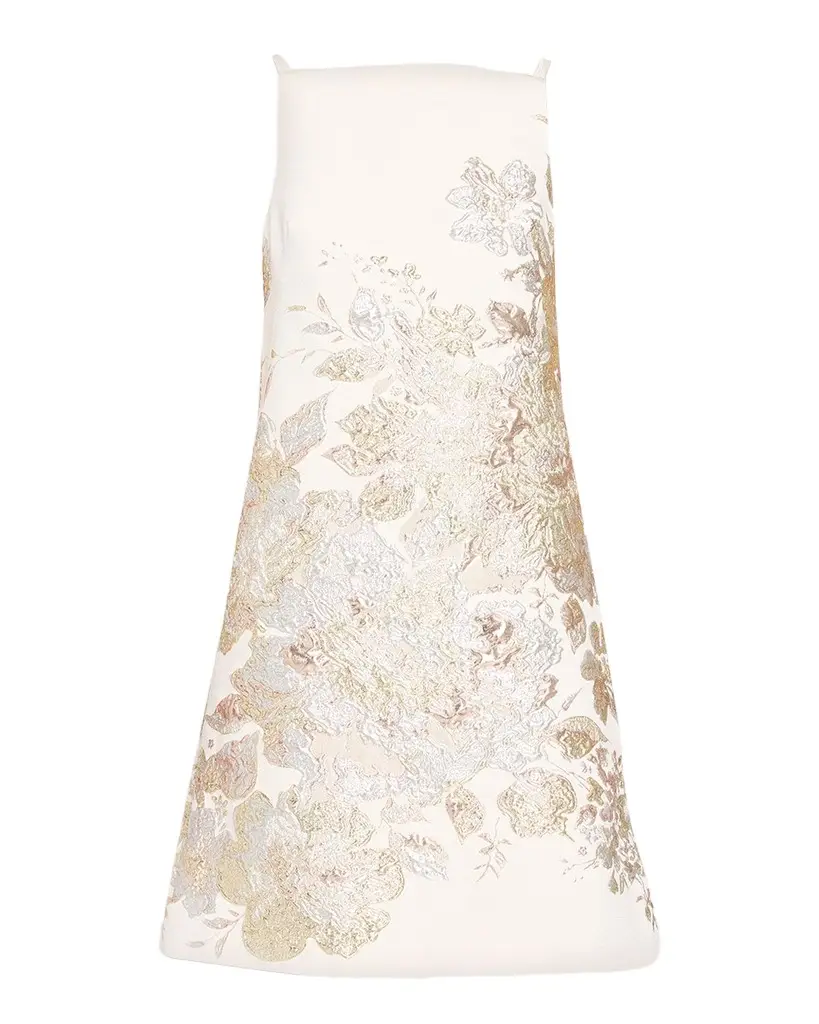 Rickie Freeman for Teri Jon Metallic Floral Jacquard Mini Shift Dress | Image 1 Rickie Freeman for Teri Jon Metallic Floral Jacquard Mini Shift Dress | Image 1