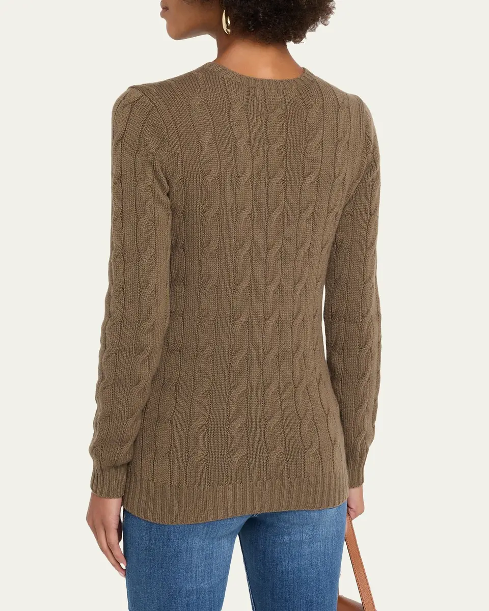 Ralph Lauren Collection Cable-Knit Cashmere Crewneck Sweater | Thumbnail 3 Ralph Lauren Collection Cable-Knit Cashmere Crewneck Sweater | Thumbnail 3