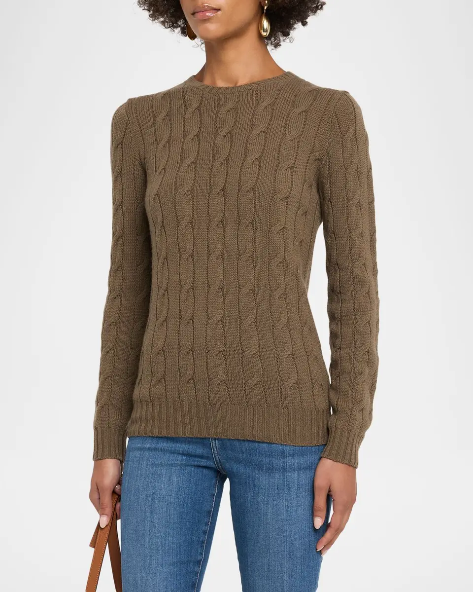 Ralph Lauren Collection Cable-Knit Cashmere Crewneck Sweater | Thumbnail 4 Ralph Lauren Collection Cable-Knit Cashmere Crewneck Sweater | Thumbnail 4