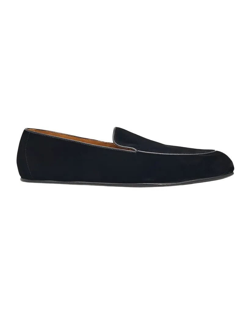 TOM FORD Boutique Men's Leo Leather-Trim Velvet Smoking Slippers | Image 1 TOM FORD Boutique Men's Leo Leather-Trim Velvet Smoking Slippers | Image 1