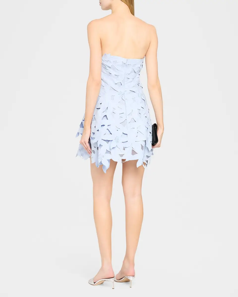 Simkhai Miri Floral Embroidered Mini Dress | Thumbnail 3 Simkhai Miri Floral Embroidered Mini Dress | Thumbnail 3