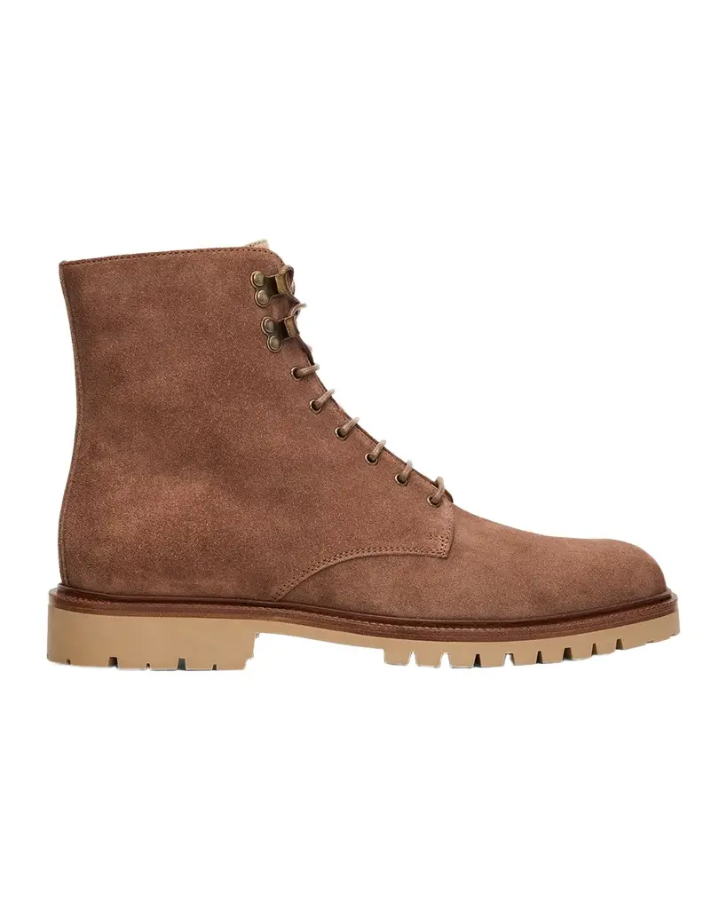 Men's Suede Lug-Sole Lace-Up Boots Men's Suede Lug-Sole Lace-Up Boots