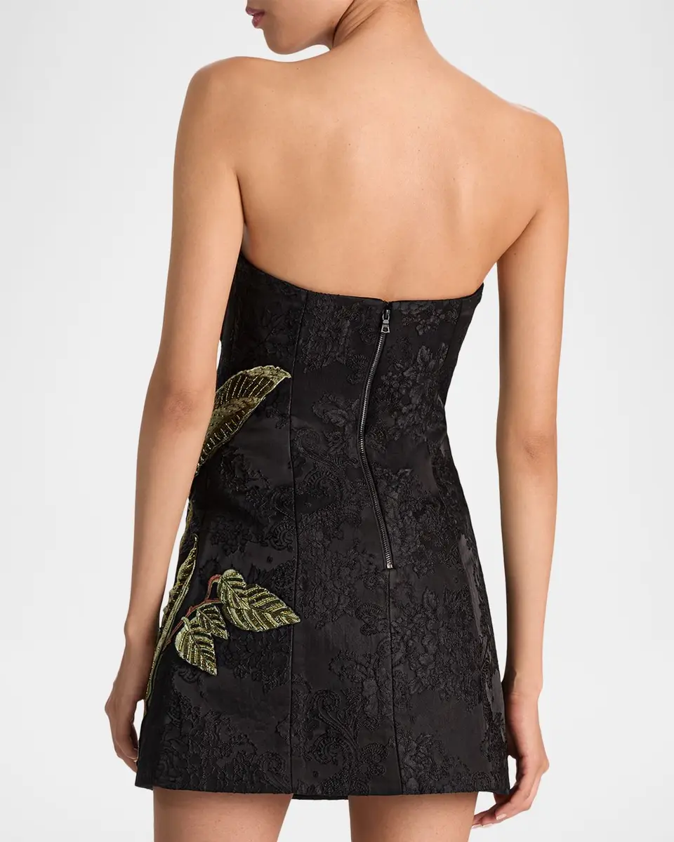Alice + Olivia Katia Embellished Strapless Mini Dress | Thumbnail 3